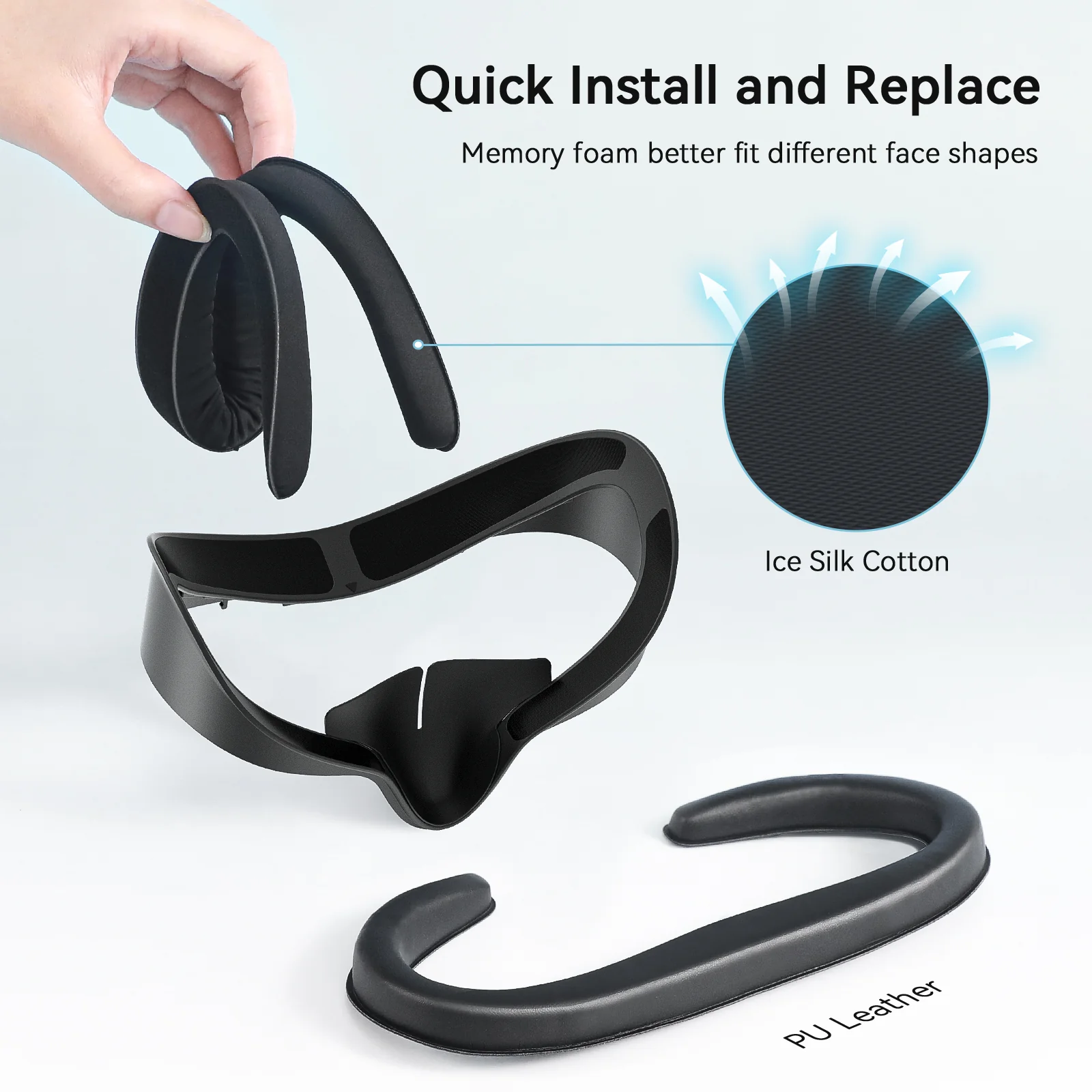 PU Leather Facial Interface for Quest 3S - Image 13