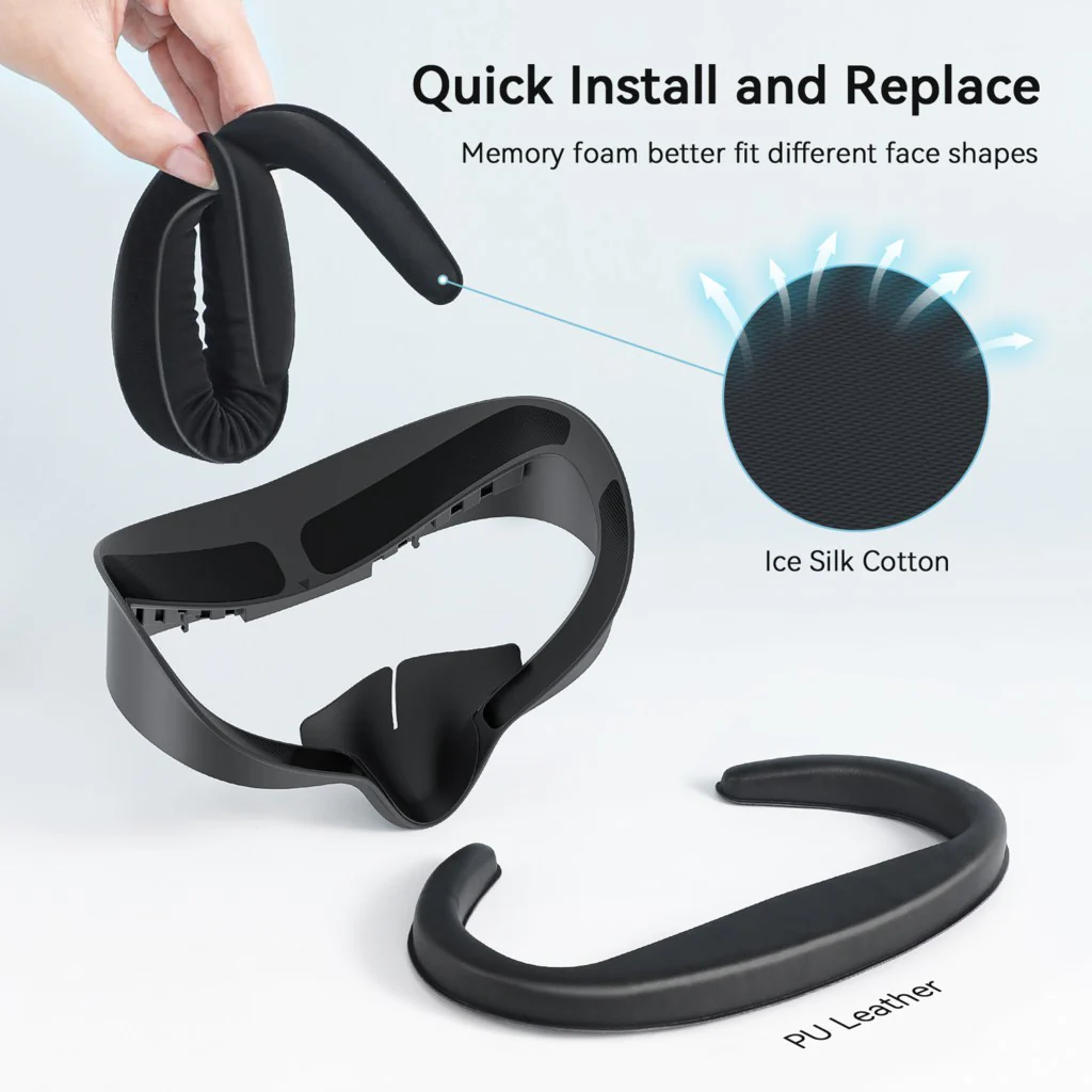 PU Leather Facial Interface for Quest 3S - Image 5